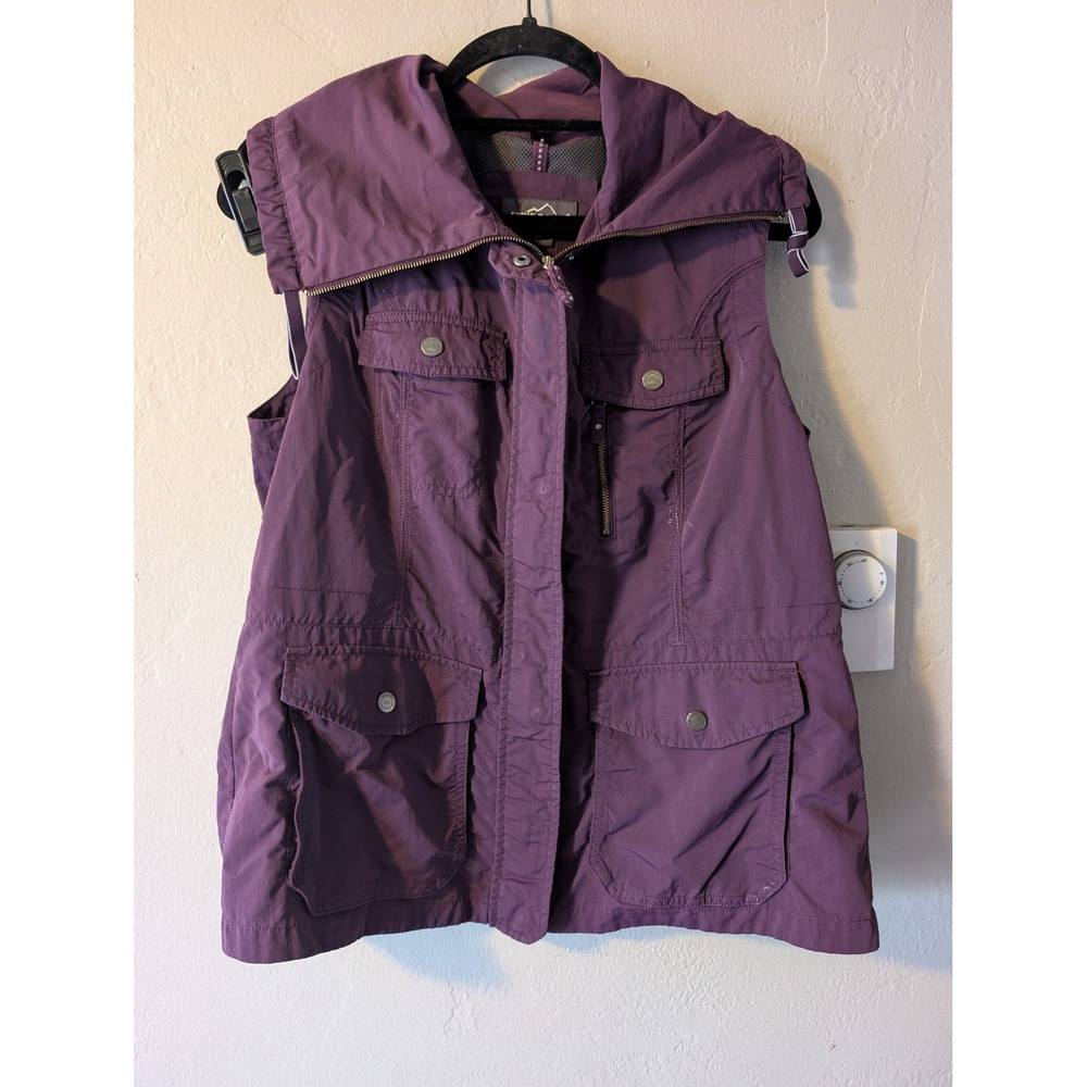 Eddie Bauer Travex Vest Cargo Utility Style Purple women size L